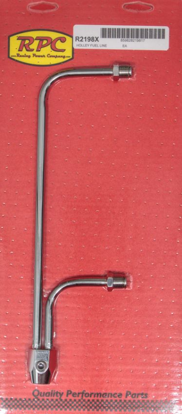 RACING POWER CO-PACKAGED RPCR2198X Fuel Line Chrome 8-21/32 in Centers