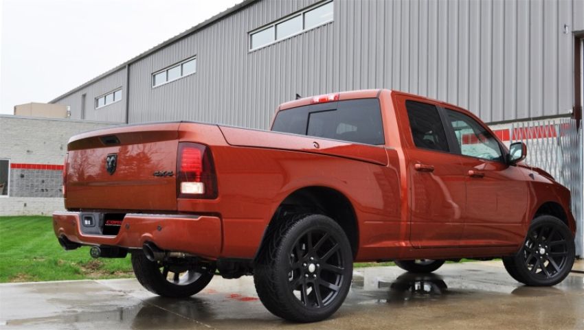 CORSA Performance 14405BLK Corsa 09-18 Dodge Ram 1500 4.7L/5.7L V8 Quad/Crew Cab/Short Bed Black Dual Rear Exit Cat-Back Exhaus