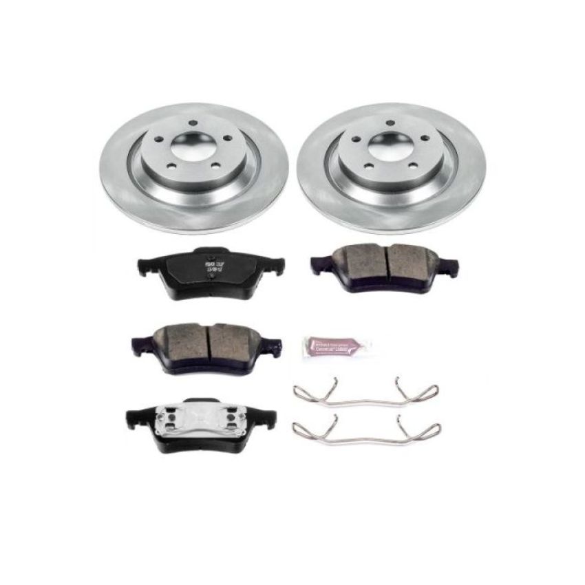PowerStop KOE5310 OE Stock Replacement Low-Dust Ceramic Brake Pad and Rotor Kit