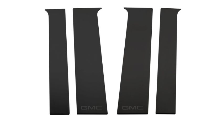Putco 402671BPGM-2 2020 GMC Sierra HD - GMC Etching - Crew Cab / Dbl Cab (6pcs) Black Platinum Pillar Posts