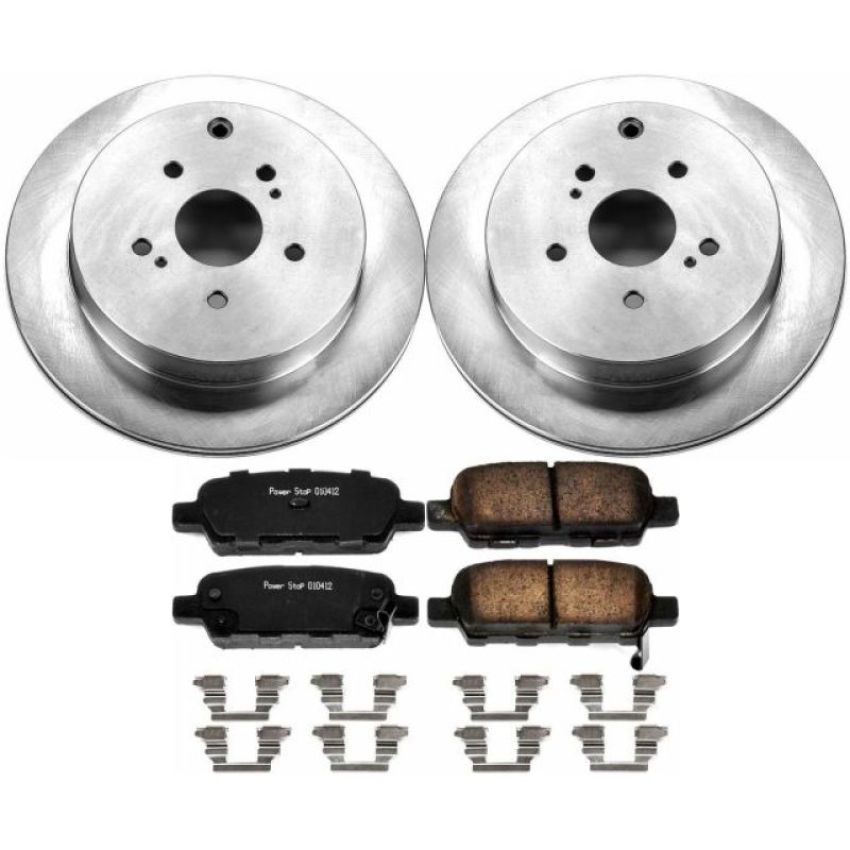 PowerStop KOE6100 OE Stock Replacement Low-Dust Ceramic Brake Pad and Rotor Kit