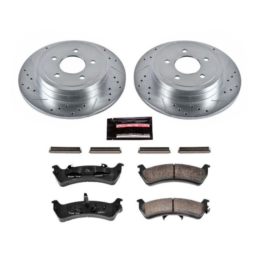 PowerStop K1770 Z23 Daily Driver Carbon-Fiber Ceramic Brake Pad and Drilled & Slotted Rotor Kit