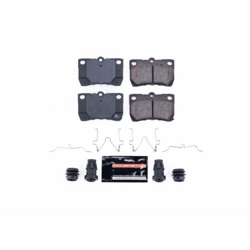 PowerStop Z23-1113 PowerStop - Z23 Daily Driver Carbon-Fiber Ceramic Brake Pads with Hardware Kit
