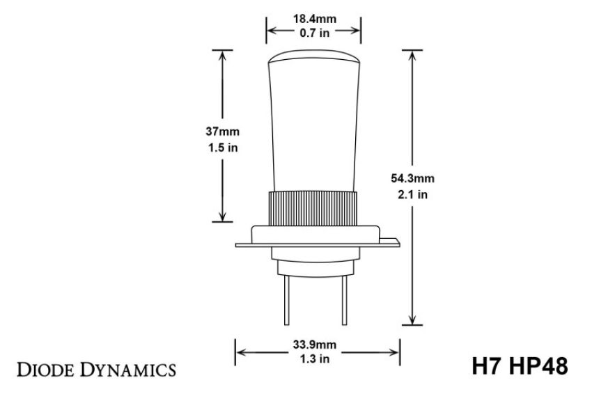 Diode Dynamics DD0177P H7 HP48 LED - Cool - White (Pair)