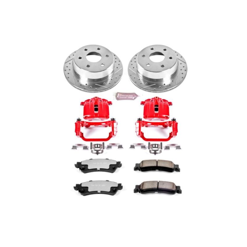 PowerStop KC2018-36 Z36 Truck and SUV Ceramic Brake Pad, Drilled & Slotted Rotor, and Caliper Kit