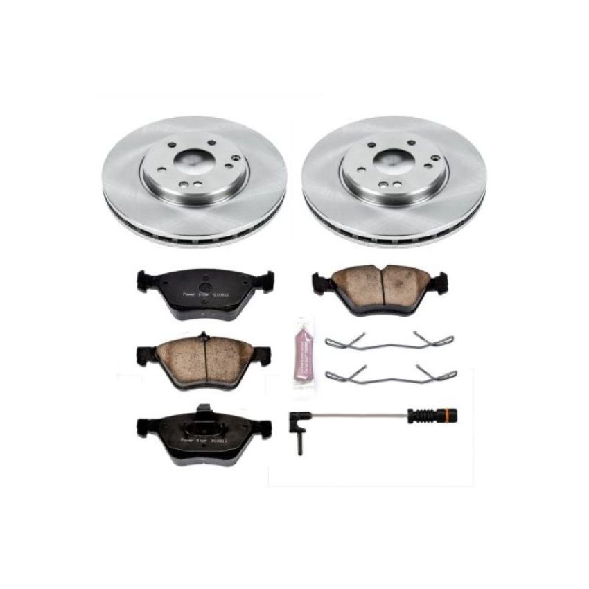 PowerStop KOE2926 OE Stock Replacement Low-Dust Ceramic Brake Pad and Rotor Kit