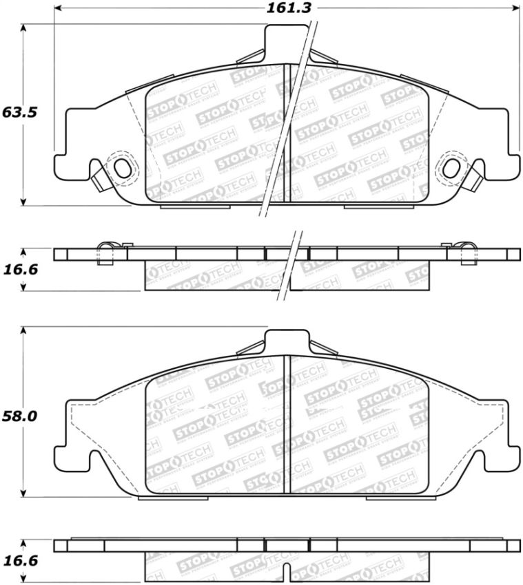 Stoptech 305.07270 Street Select Brake Pads
