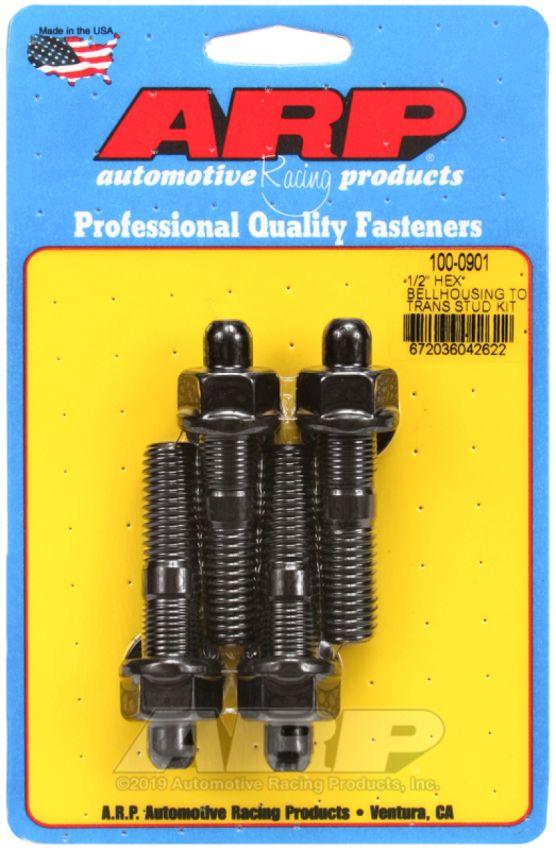 ARP 100-0901 1/2in Dia Hex Bellhousing to Trans Stud Kit