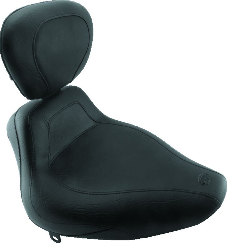 Mustang Motorcycle 79278 Mustang 84-06 Harley Standard Rear Tire Harley Sport Touring Solo Seat w/Driver Backrest - Black