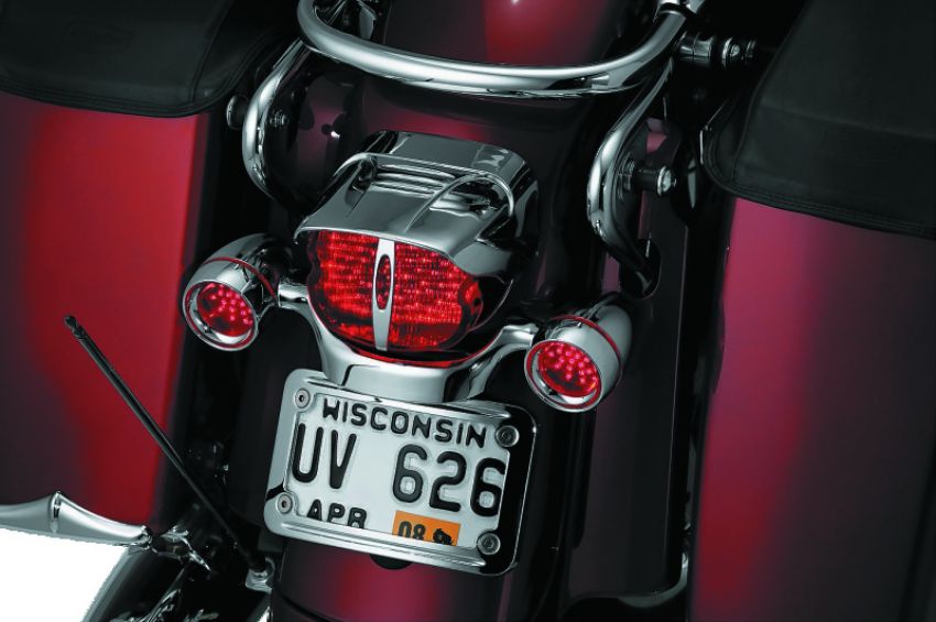 Kuryakyn 9008 Taillight Visor Without Slots Chrome