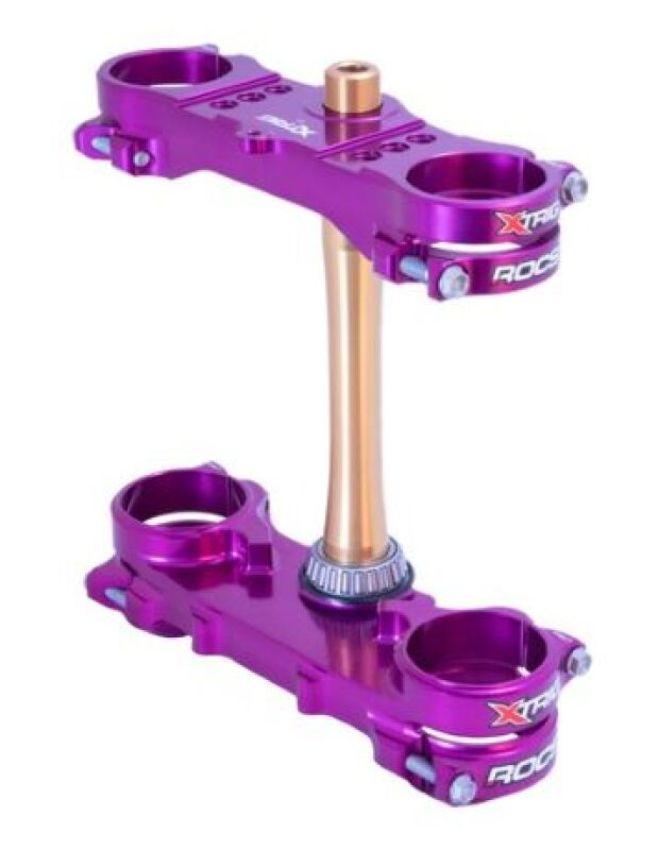 XTrig 501330801501 2024 Yamaha YZ250F/ 23+ YZ450F ROCS Tech Triple Clamp 22 mm. Offset M12 - Purple