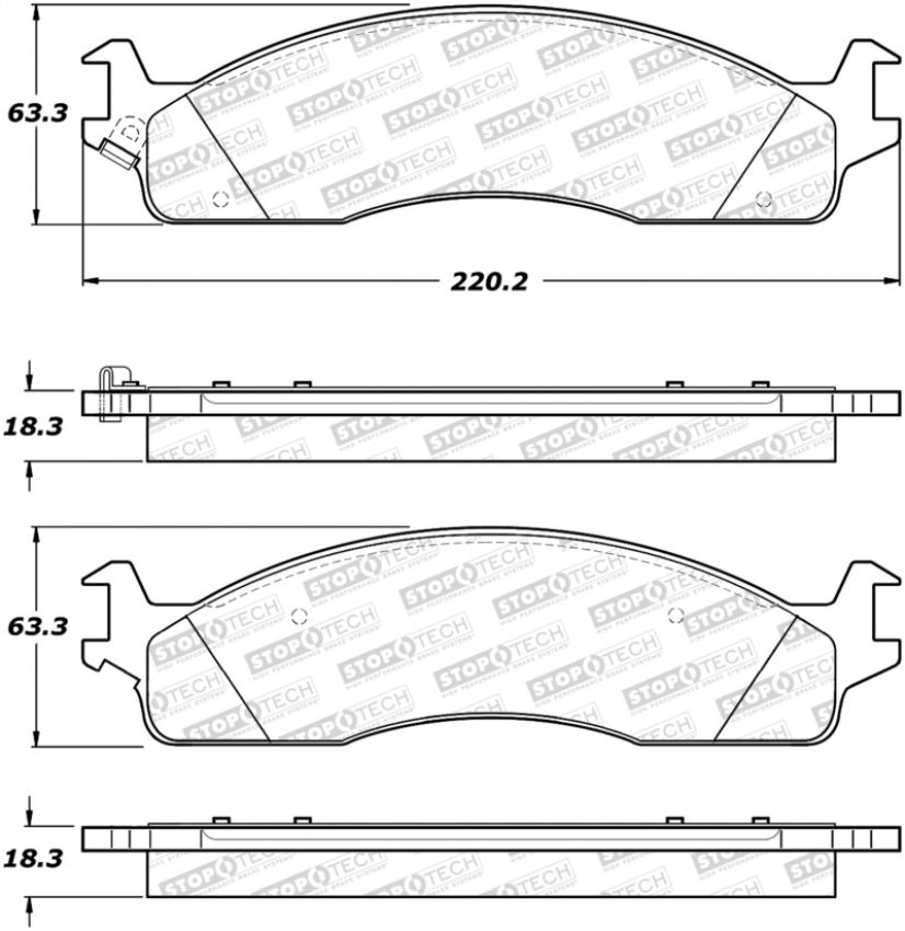 Stoptech 308.09650 Street Brake Pads