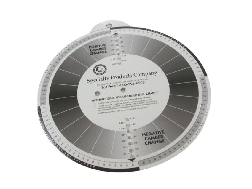 SPECIALTY PRODUCTS COMPANY 75910 EZ SHIM DIAL CHART