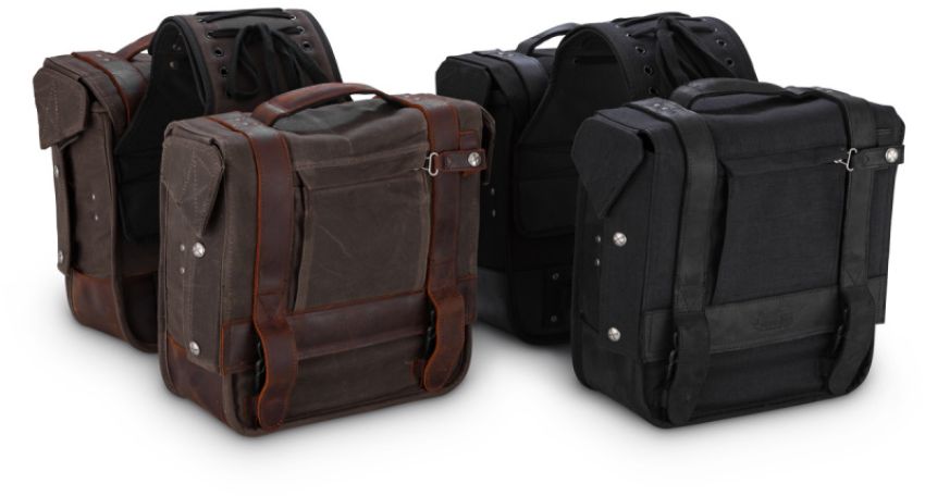 Burly Brand B15-1002D Throw-over Saddlebag - Dark Oak