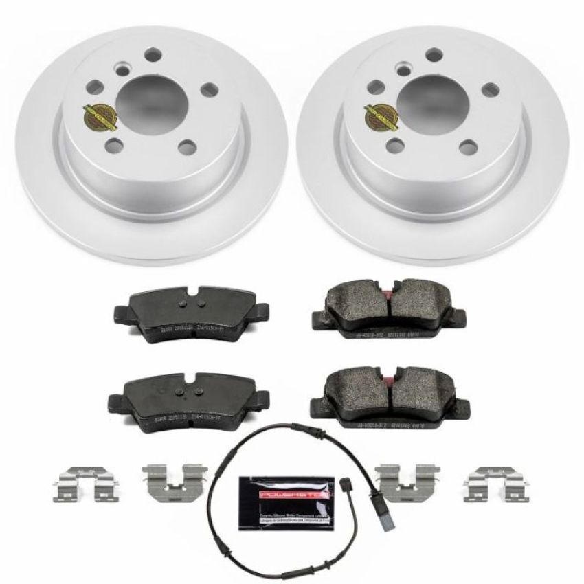 PowerStop CRK7750 Genuine Geomet Coated Rotor and Carbon-Fiber Ceramic Brake Pad Kit