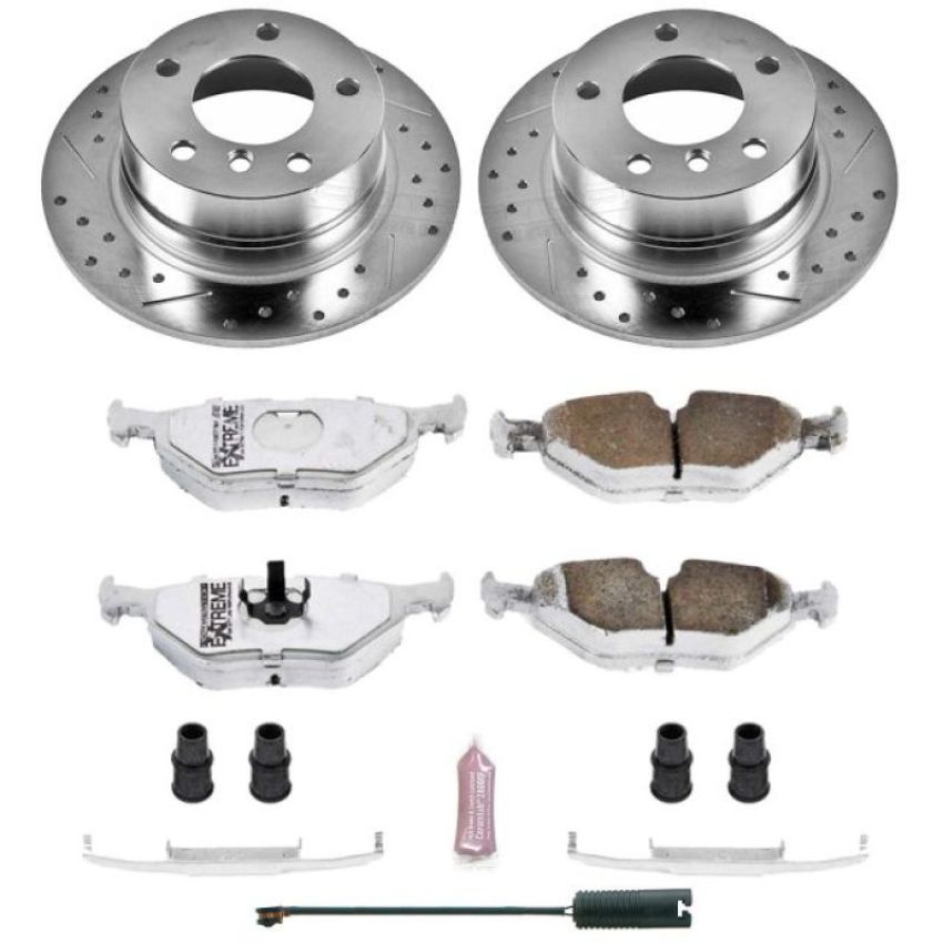 PowerStop K593-26 Z26 Street Performance Ceramic Brake Pad and Drilled & Slotted Rotor Kit