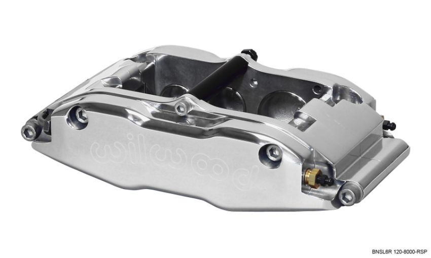 Wilwood 120-8000-RSP Caliper-BNSL6R-RH-Polished 1.62/1.12/1.12in Pistons 1.25in Disc