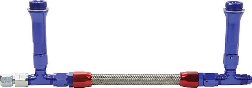 ALLSTAR PERFORMANCE ALL26154 Fuel Line Kit 9-5/16in Std Holley -6AN Blue
