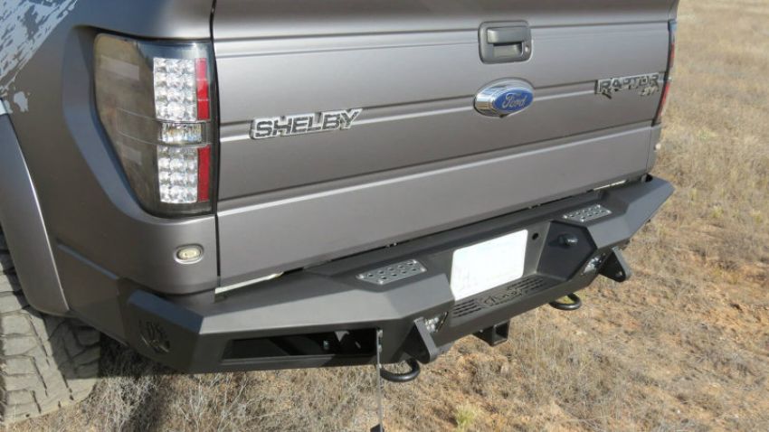 Addictive Desert Designs R017301280103 10-14 Ford F-150 Raptor HoneyBadger Rear Bumper w/ Tow Hooks