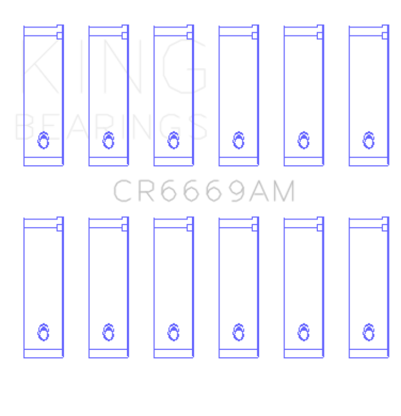King Engine Bearings CR6669AM Toyota 3Vze 2958Cc (Standard Size) Connecting Rod Bearing Set