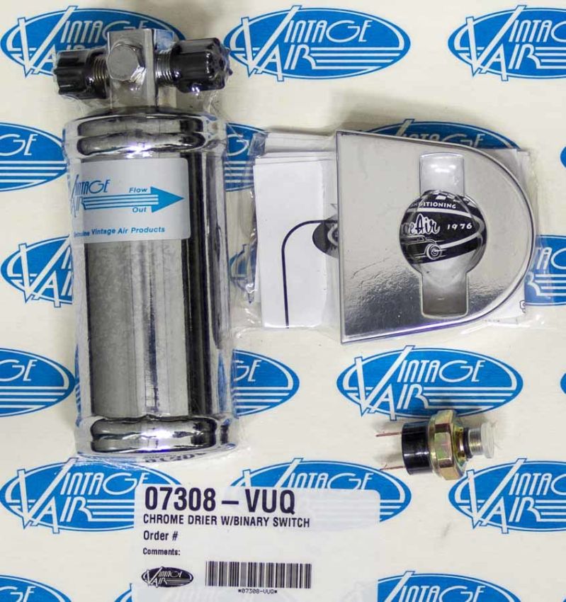 VINTAGE AIR VIN07308-VUQ Chome Drier w/Binary Switch