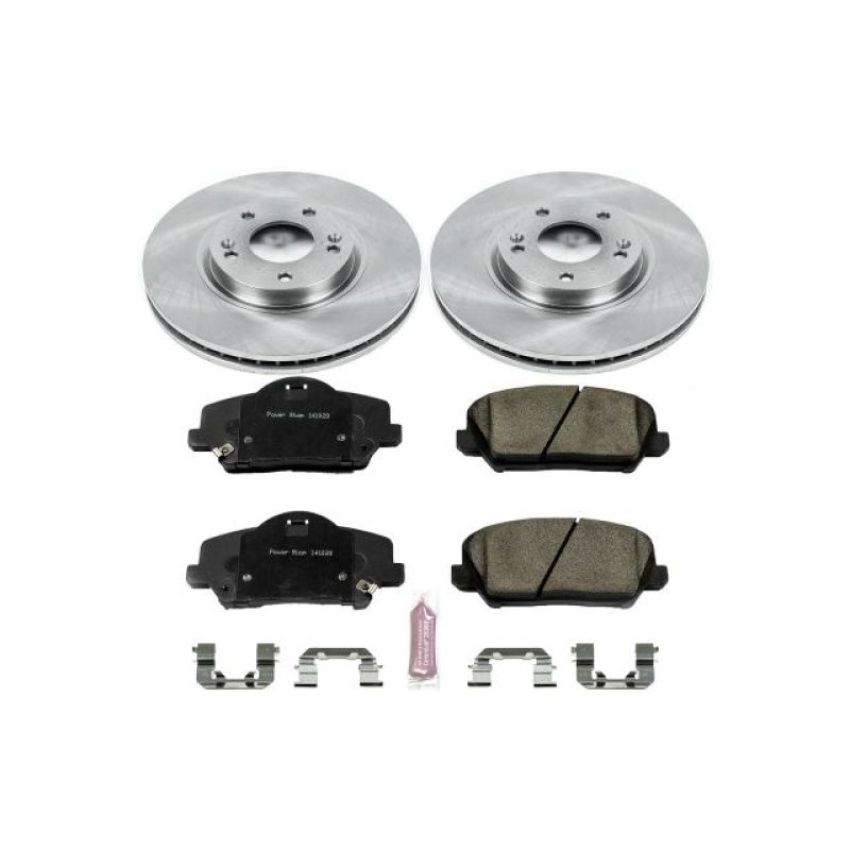PowerStop KOE6935 OE Stock Replacement Low-Dust Ceramic Brake Pad and Rotor Kit