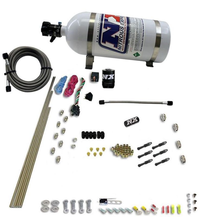 Nitrous Express 93066-10 6-Cyl Dry Direct Port Nitrous System, 10lb Bottle