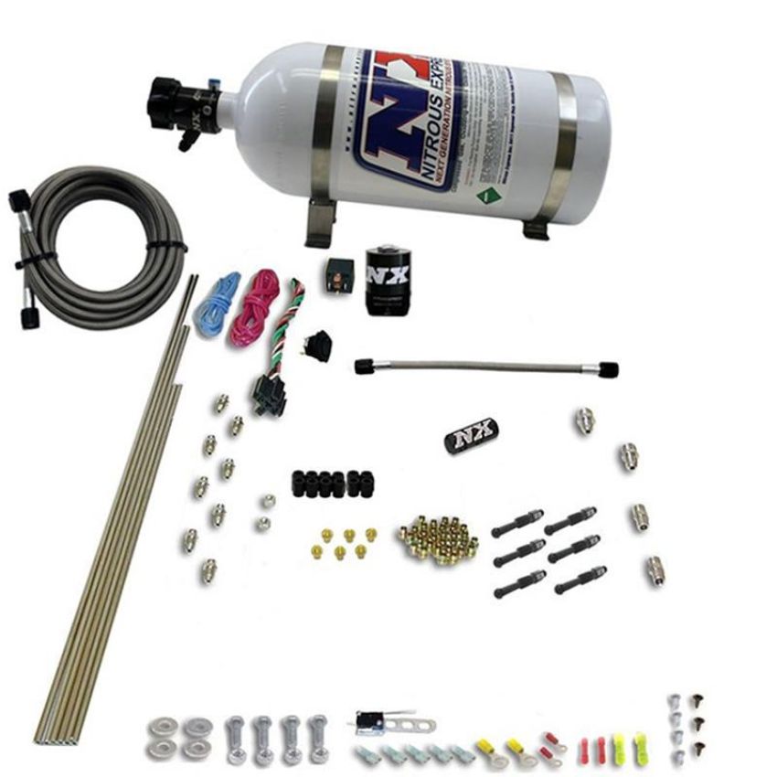 Nitrous Express 93066-15 6-Cyl Dry Direct Port Nitrous System, 15lb Bottle