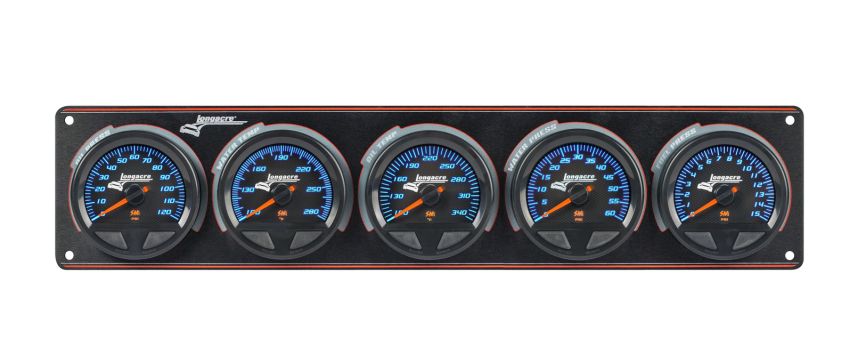 LONGACRE LON52-44570 Waterproof SMI 5 Gauge Panel OP/WT/OT/WP/FP