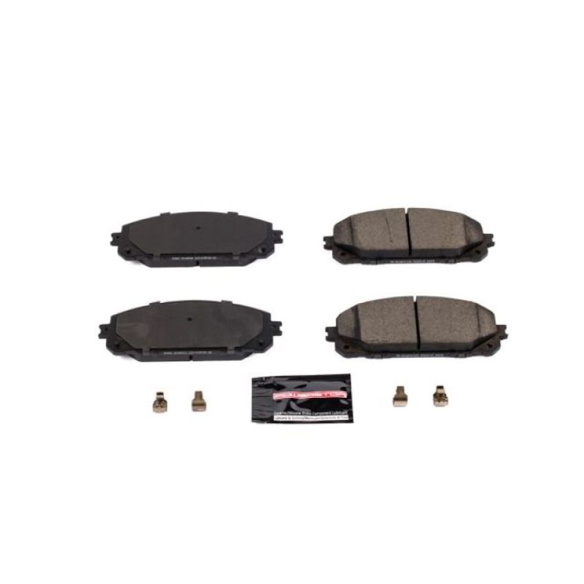 PowerStop Z23-1843 PowerStop - Z23 Daily Driver Carbon-Fiber Ceramic Brake Pads with Hardware Kit