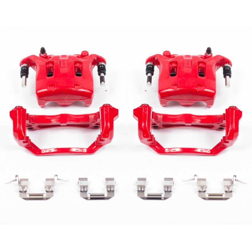 PowerStop S2870B Red Powder Coated Calipers