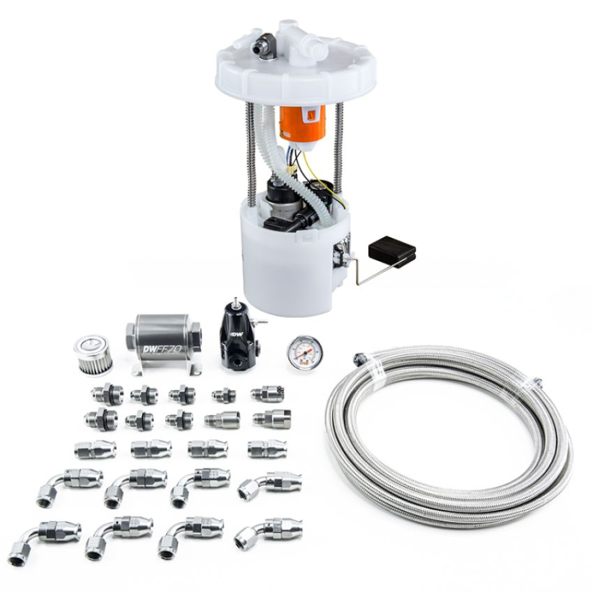 DeatschWerks 9-401-608-7041 06-11 Honda Civic Si K20 DW400 Pump Module & Return Kit w/PTFE Fuel Lines