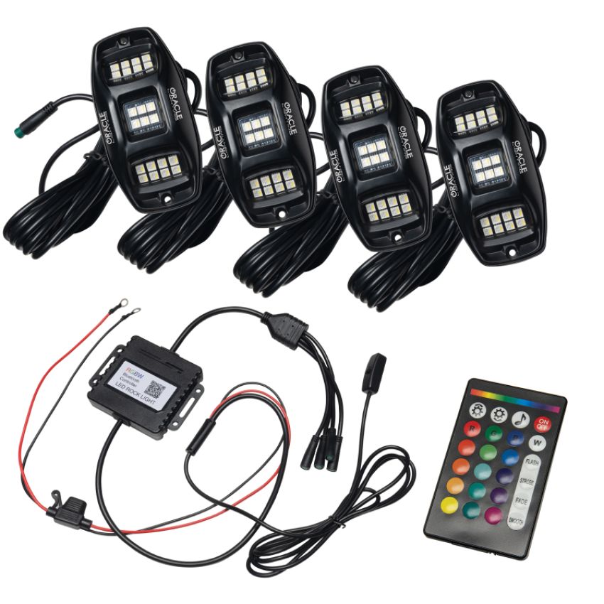 Oracle Lighting 5895-339 ORACLE Lighting ColorSHIFT RGB+W Underbody Wheel Well Rock Light Kit (4 PCS)