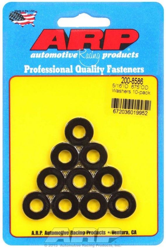 ARP ARP200-8586 Black Washers - 5/16 ID x .675 OD (10)
