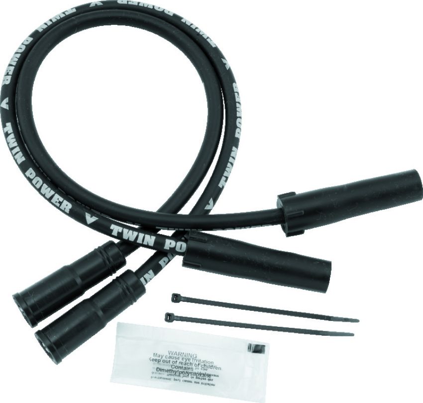 TwinPower 110114 Twin Power 99-08 FLH FLT With EFI 04-06 XL Black Ignition Wire Set