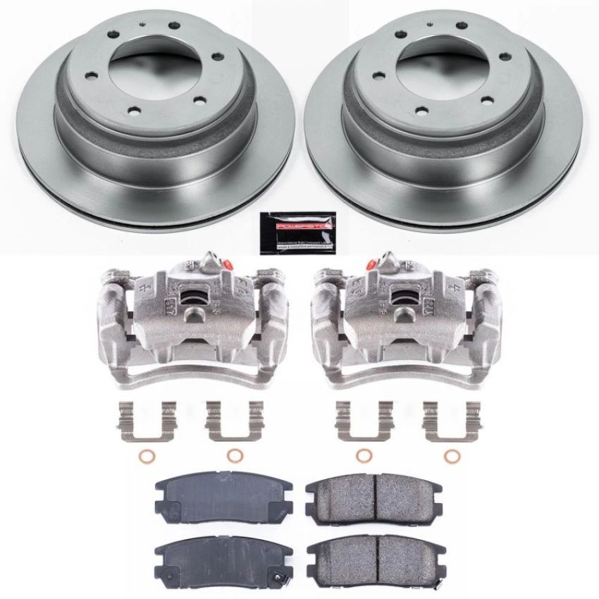 PowerStop KCOE5029 OE Stock Replacement Low-Dust Ceramic Brake Pad, Rotor and Caliper Kit