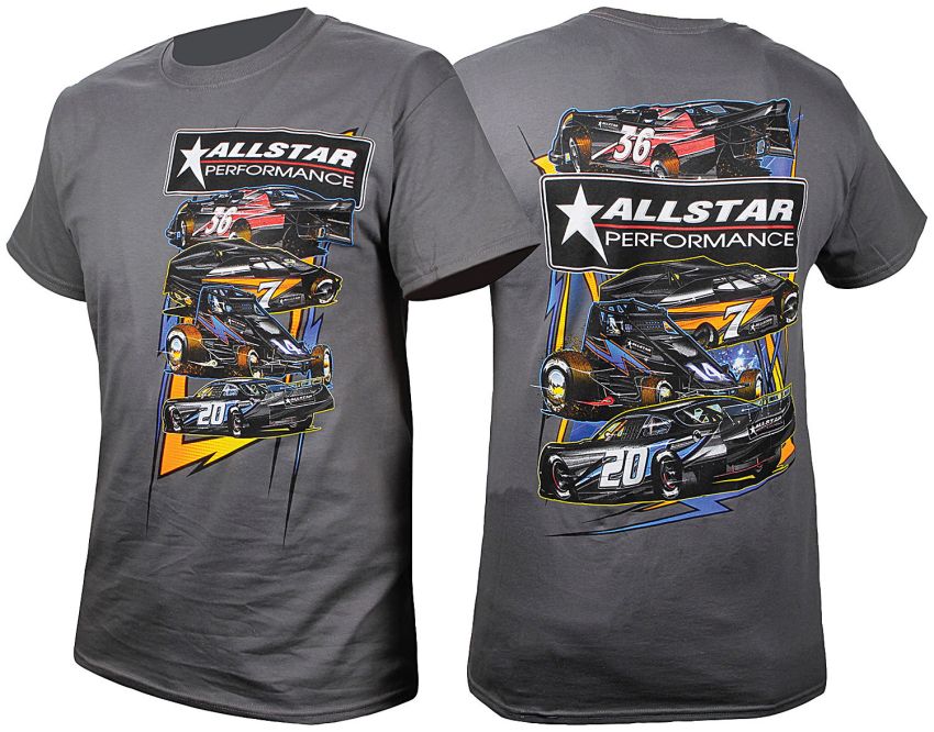 ALLSTAR PERFORMANCE ALL99901L T-Shirt Dark Gray Circle Track Large