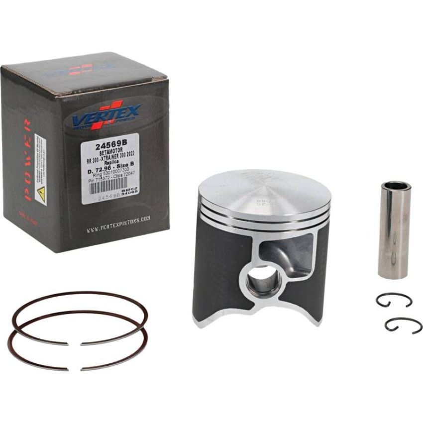 Vertex Pistons 24569B Cast Replica Piston Kit