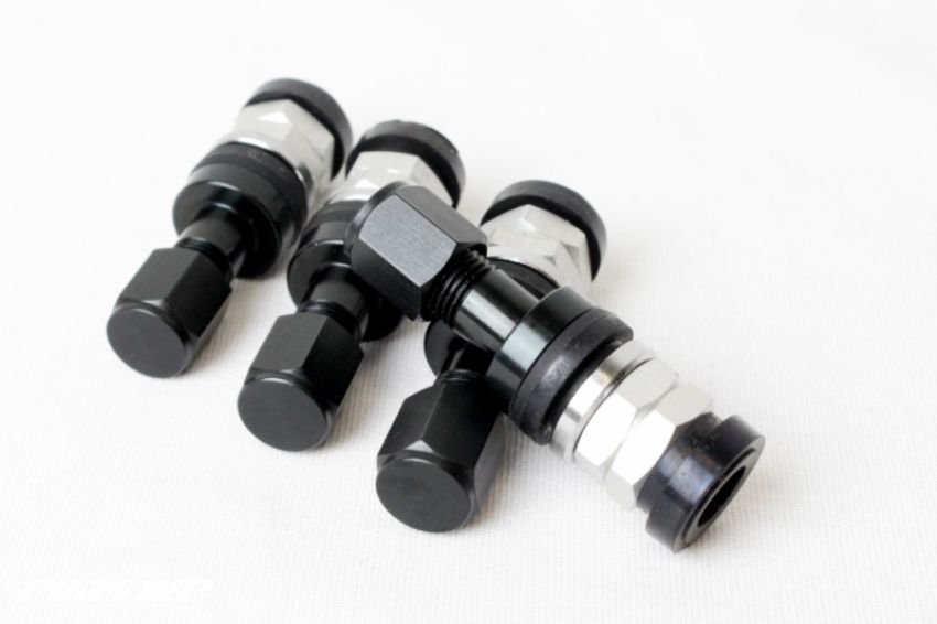 Project Kics WS27A2YBK Aluminum Valve Stem - Black (Single)