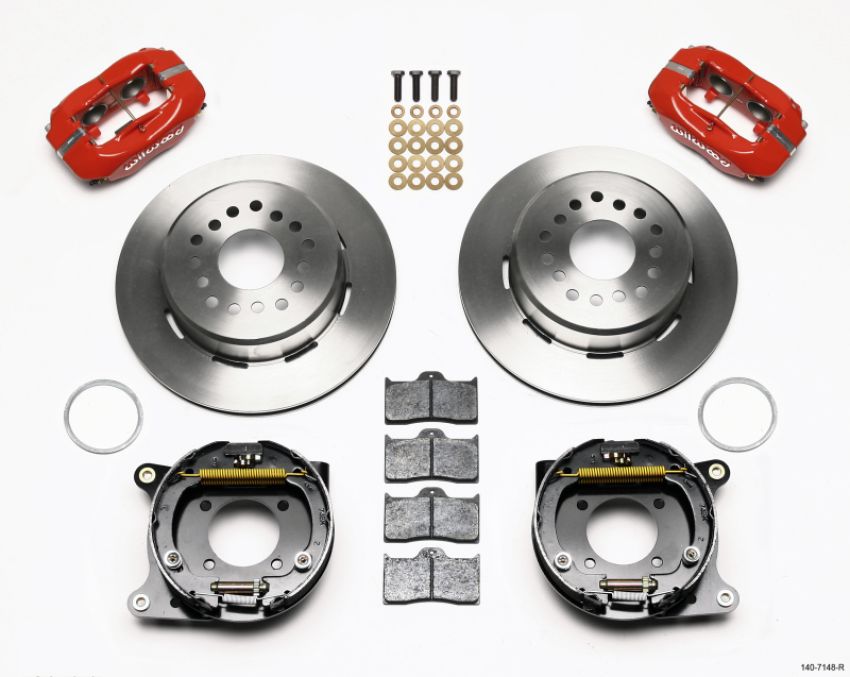 Wilwood 140-7148-R Forged Dynalite P/S Park Brake Kit Red 93-97 Camaro/Firebird