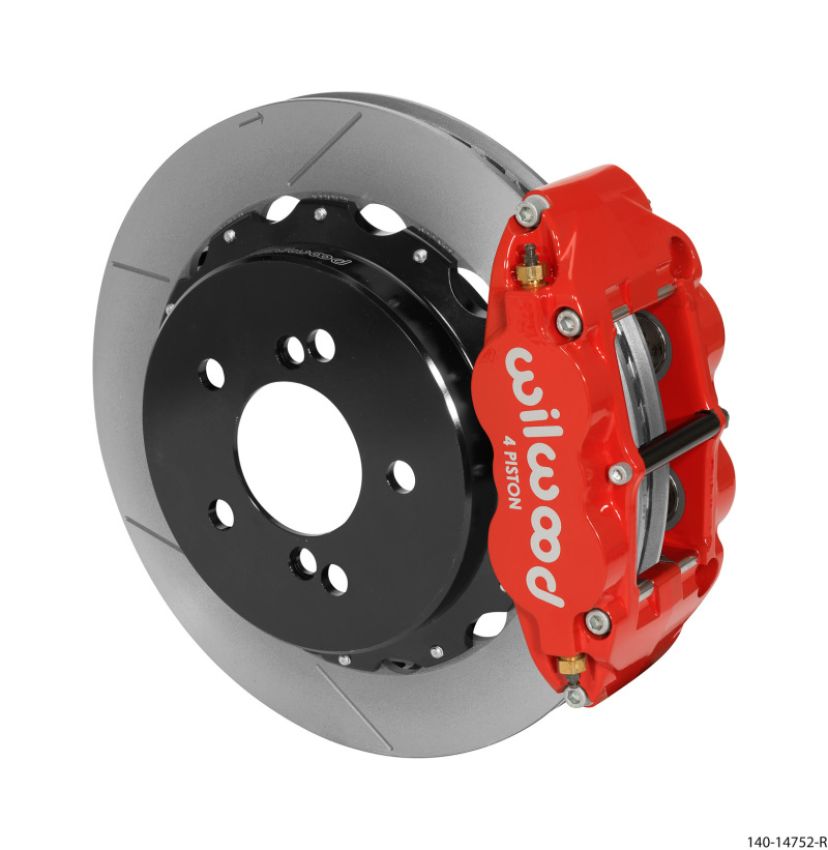 Wilwood 140-14752-R Narrow Superlite 4R Rear Kit 12.88in Slotted Red 00-06 BMW M3 E46