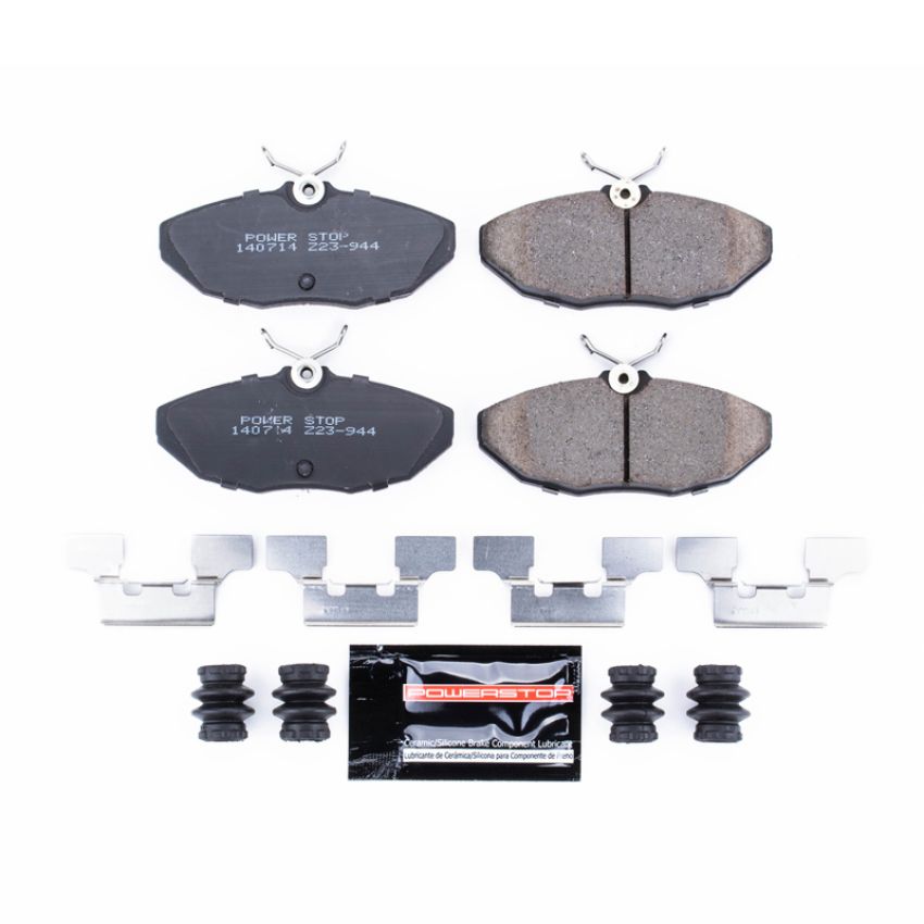 PowerStop Z23-944 PowerStop - Z23 Daily Driver Carbon-Fiber Ceramic Brake Pads with Hardware Kit