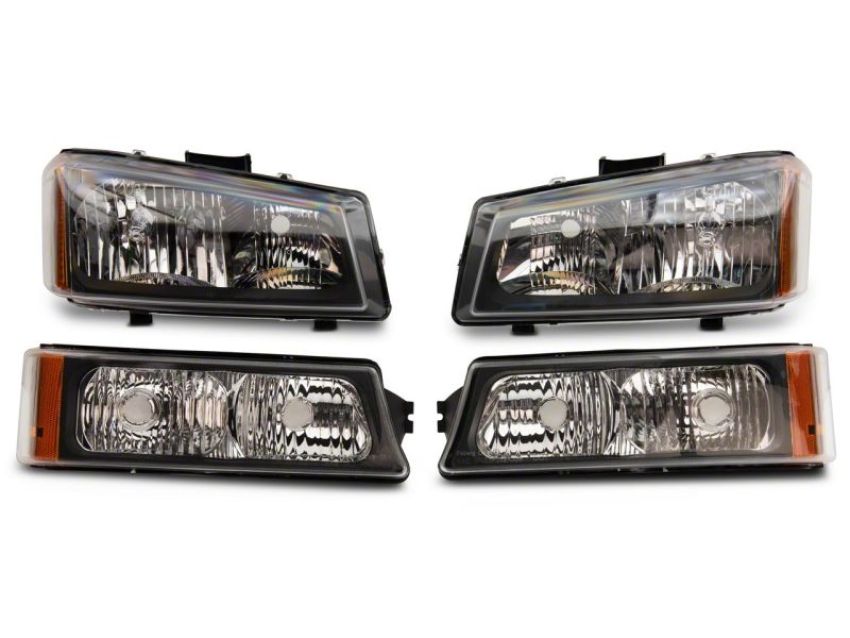 Raxiom S122320 03-06 Chevrolet Silverado 1500 Axial OEM Style Rep Headlights- Chrome Housing (Clear Lens)