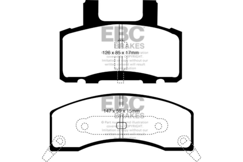 EBC Brakes DP61274 6000 Series Greenstuff Truck/SUV Brakes Disc Pads