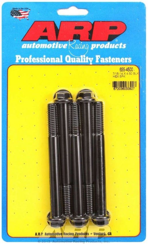 ARP ARP655-4500 Bolt Kit - 6pt. (5) 7/16-14 x 4.500