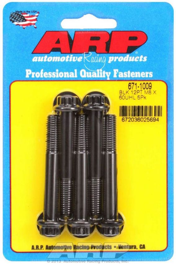 ARP ARP671-1009 Bolt Kit - 12pt. (5) 8mm x 1.25 x 60mm