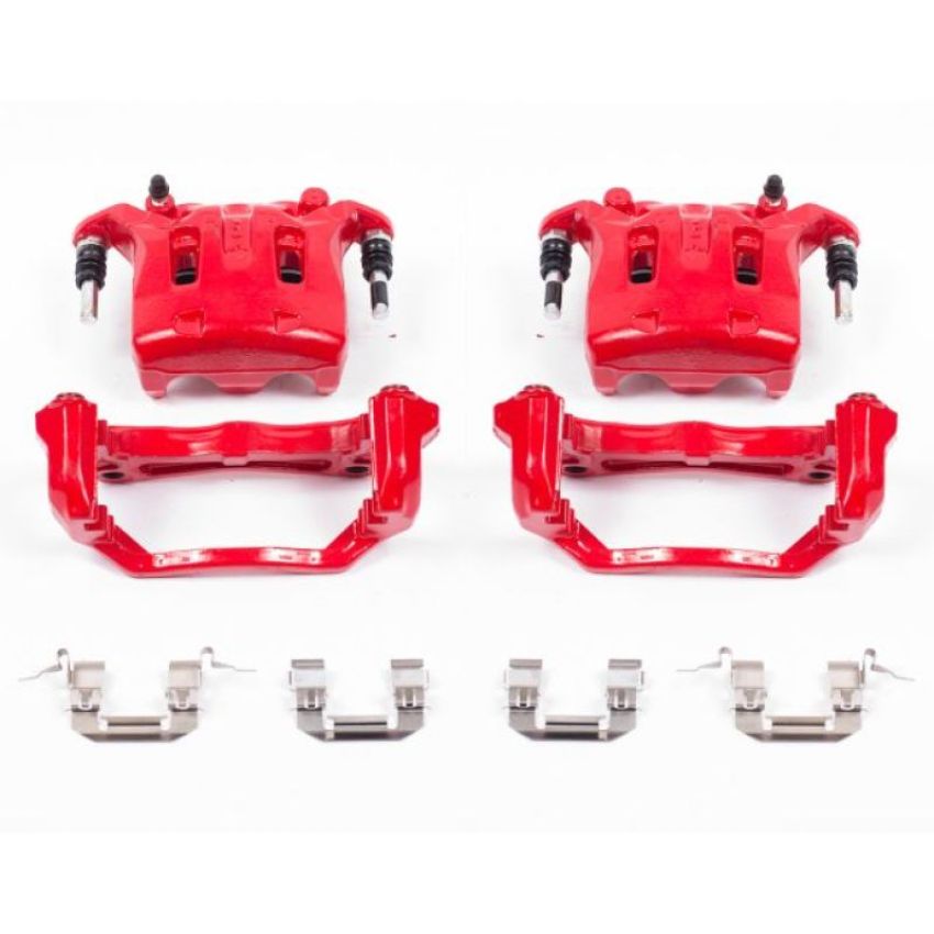 PowerStop S2870B Red Powder Coated Calipers