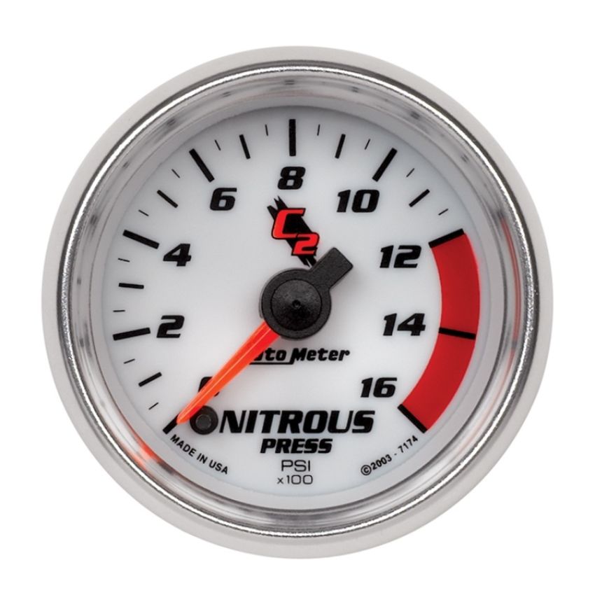 AutoMeter 7174 GAUGE, NITROUS PRESSURE, 2 1/16