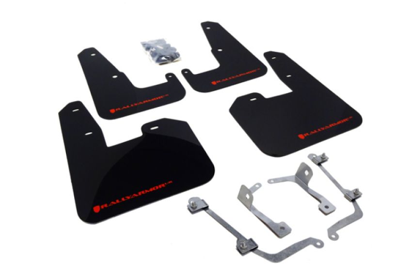 Rally Armor MF15-UR-BLK/RD Black Mud Flap/Red Logo