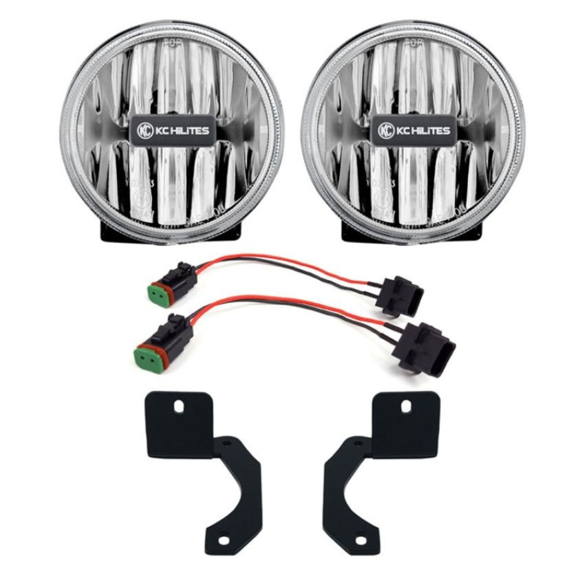 KC HiLiTES 504 G4 Gravity LED SAE ECE 2-Light Sys - 2018-2024 Jeep Wrangler JL/Gladiator JT